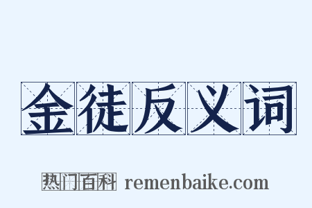 金徒反义词是什么意思的图片